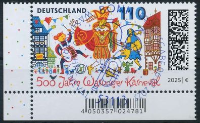 BRD BUND 2025 Nr 3888 ESST zentrisch gestempelt ECKE-ULI X94DF26