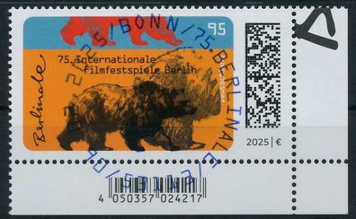 BRD BUND 2025 Nr 3889 ESST zentrisch gestempelt ECKE-URE X94DF36