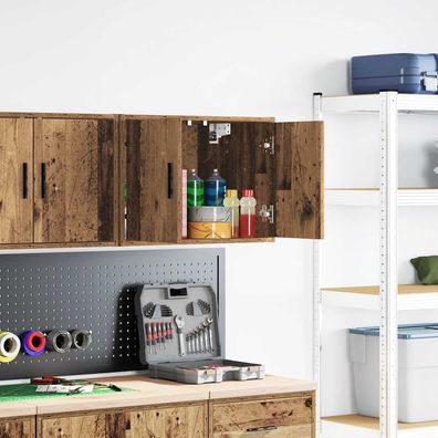 vidaXL Garagen-Wandschrank Altholz-Optik Holzwerkstoff