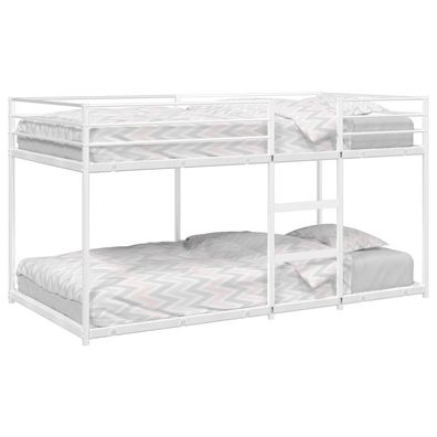 vidaXL Etagenbett ohne Matratze Weiß 100x190 cm Stahl