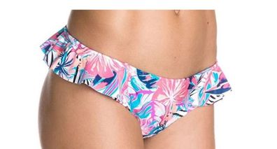 Roxy Damen Bikini Unterteil Flowers weiß