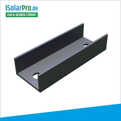 Profilverbinder für Montageschienen 40 x 40 mm schwarz