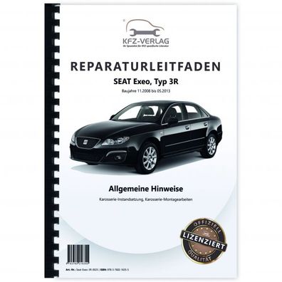 Seat Exeo Typ 3R 2008-2013 Hinweise Karosserie Instandsetzung Reparaturanleitung