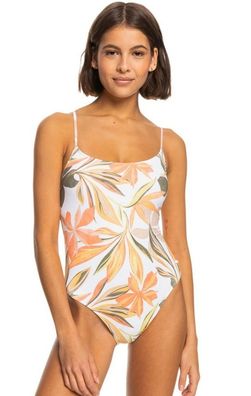 Roxy Badeanzug Printed Beach Classics weiß