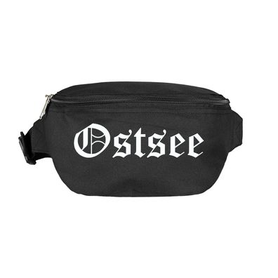 Ostsee Bauchtasche - Altdeutsch bedruckt - Gürteltasche Hipbag - Farbe: