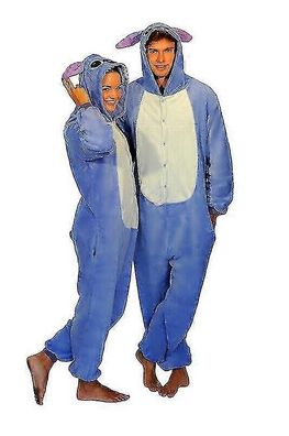 Stitch Blau Rosa Unisex Onesie Kigurumi Kostüm Hoodies Pyjamas