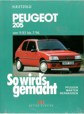 Reparaturanleitung Peugeot 205 von 9/83 bis 7/96