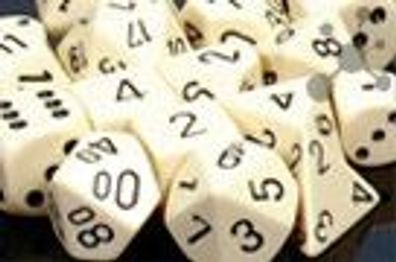 Opaque 12mm d6 Ivory/black Dice Block™ (36 dice)