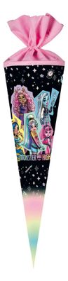 Nestler Schultüte 70cm rund mit Filzverschluss Mattel "Monster High - Best Boos