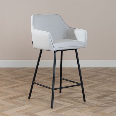 Bronx71 Barhocker Andor grau recycelter Stoff 65 - 78 cm