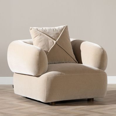Bronx71 Sessel Palermo Samt taupe