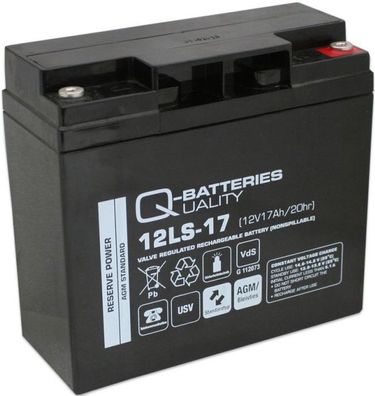 Q-Batteries 12LS-17 12V 17Ah Blei-Vlies-Akku / AGM VRLA mit VdS