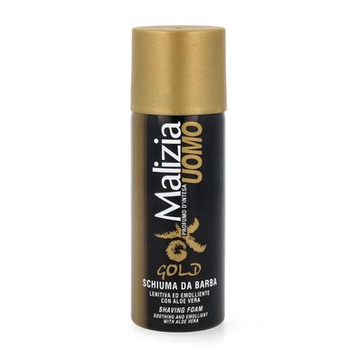 Malizia UOMO GOLD Rasierschaum Aloe Vera 50ml Reisegröße