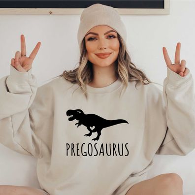 Pregosaurus Sweatshirt | Schwangerschafts Pulli | Babyparty Geschenk | Werdende Mama