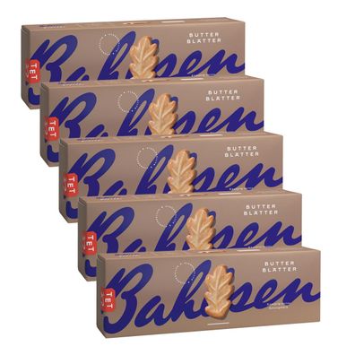 Bahlsen Butterblätter knusprig zartes Buttergebäck 125g 5er Pack