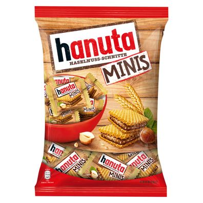 Hanuta Minis einzeln verpackte knusprige Mini Haselnuss Schnitte 200g