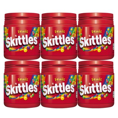 Skittles Fruits Kaudragees mit knusprige Hülle 125g 6er Pack