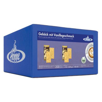 Hoppe Vanillegebäck 200 einzel verpackte Keks Portionen 1200g
