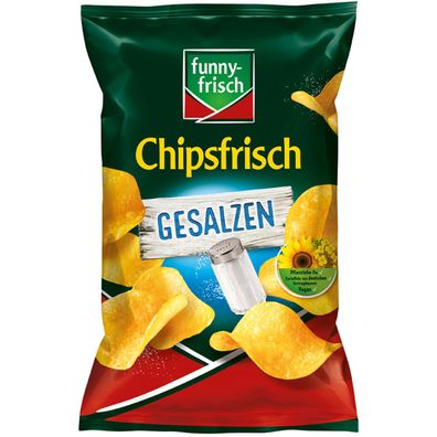 funny frisch Chipsfrisch gesalzen Kartoffelgenuss mit Salz 150g