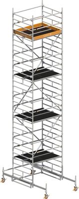 Layher Rollgeruest Uni Kompakt P2 mit Uni Telegelaender 9,38m AH