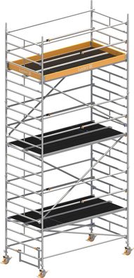 Layher Rollgeruest Uni Breit Sicherheitsaufbau P2 mit Uni Telegelaender 7,20m AH