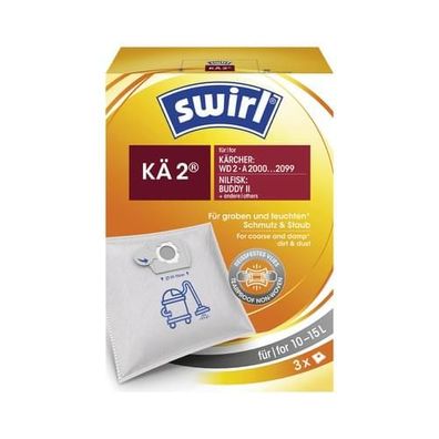 Swirl KÄ2 Staubbeutel, 3er Pack passend für Kärcher WD2