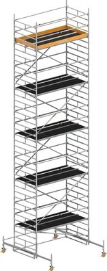 Layher Rollgeruest Uni Breit Sicherheitsaufbau P2 mit Uni Telegelaender 11,38m AH