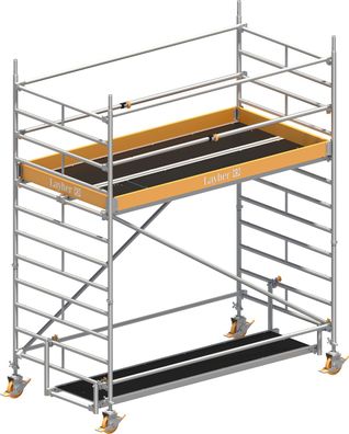 Layher Rollgeruest Uni Breit Sicherheitsaufbau P2 mit Uni Telegelaender 4,20m AH