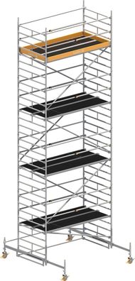 Layher Rollgeruest Uni Breit Sicherheitsaufbau P2 mit Uni Telegelaender 9,38m AH