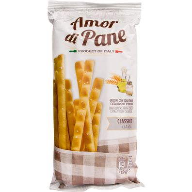 Amor di Pane Grissini knusprige Brotsticks Sorte Classic 125g