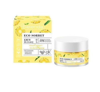 Bielenda ECO Sorbet Ananas, Krem nawilÅ¼ajÄ?co-rozÅ?wietlajÄ?cy, 50 ml