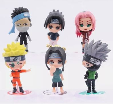 6 Naruto Shippuden Figuren Anime Manga Set Sakura Kakashi Sasuke etc