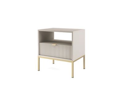 BETTSO Kaschmir Nachttisch Loft Nachttisch Nova Gold Metallgestell
