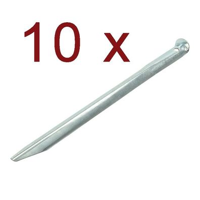 10 x Zelthering 30cm Metall halbrund