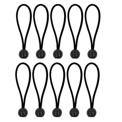 10 x Zeltspanner elastisch 15cm mit Kunststoffball