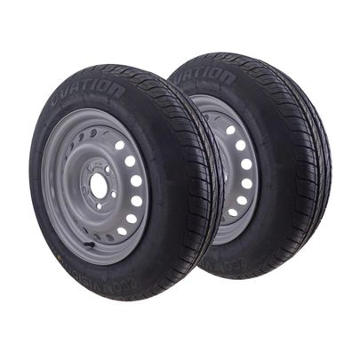 2er Set 175/70 R14 84T Komplettrad Felge 5.5J x 14 5 Loch LK 5x112 für Anhänger