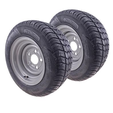 2er Set 195/50 B10 Komplettrad 18x8.0-10 Felge 6 x 10 LK 5x112 für PKW Anhänger