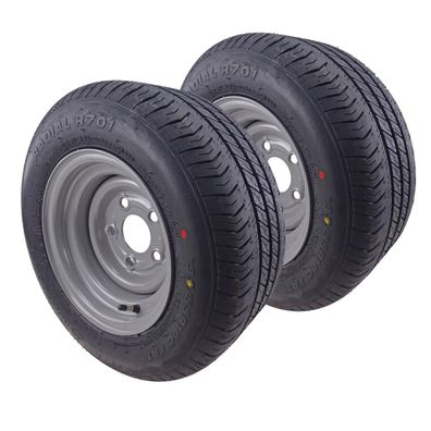 2er Set 195/55 R10C Komplettrad Felge 6 x 10 LK 5x112 für PKW Anhänger