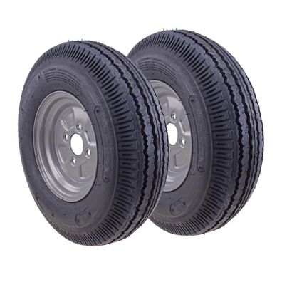 2er Set 5.20 - 10 Komplettrad Felge 3.50 x 10 LK 4x100 für PKW Anhänger