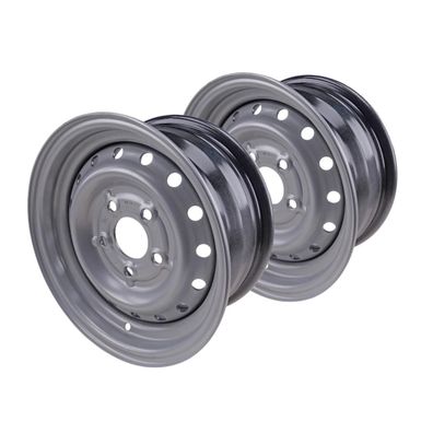 2er Set Felge 6J x 13 H2 Mittenloch 67mm, LK 112, 5 Loch, ET 30 für PKW Anhänger