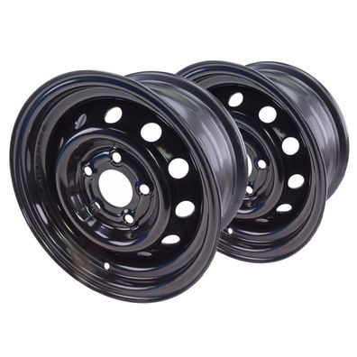 2er Set Felge 6J x 13 H2, schwarz, ML 67mm, LK 112, 5 Loch, ET 30 f PKW Anhänger