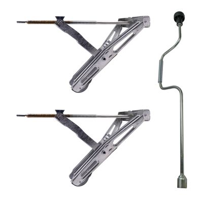 2er Set Wohnwagen / Caravan Ausdrehstütze 1000kg Kurbelstütze, Steckstütze, Stabil