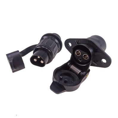 3 polige Steckdose + Stecker nach DIN 9680 für PKW Anhänger / Baumaschinen / Landma