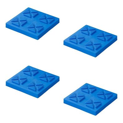4er Set Stützplatten stapelbar 21x21x3,3cm für Wohnwagenstützen