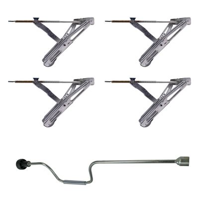 4er Set Wohnwagen / Caravan Ausdrehstütze 1000kg Kurbelstütze, Steckstütze, Stabil