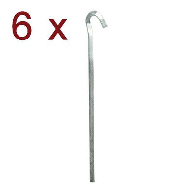 6 x Felsbodenhering 22cm Metall Viereck