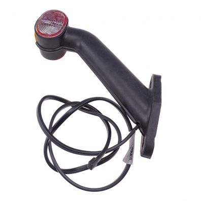 Aspöck Superpoint II Umrissleuchte rot/weiß mit Gummiarm 170mm links DC Anschluss