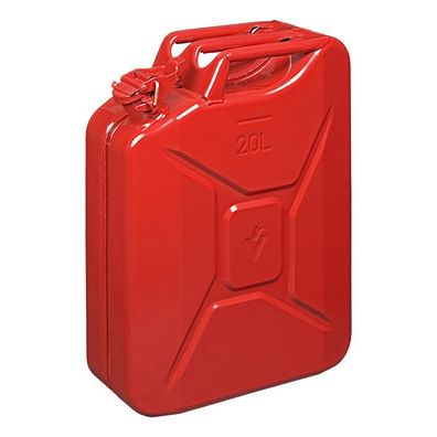 Benzinkanister 20L Metall rot UN/TÜV geprüft Stahlblech Kanister Armeekanister