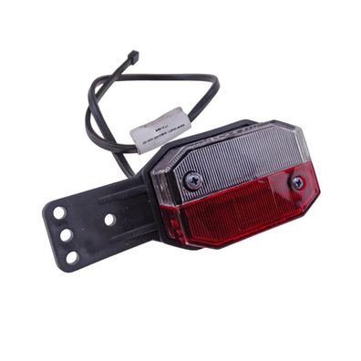 Aspöck Umrissssleuchte Flexipoint 1 rot/weiß rechts mit Gummihalter u. 0,5m DC Kabe