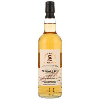 Ardmore 12 Jahre (2012-2024) Whisky / 57,1% 0,7l / 100 Proof Edition #21 Signatory